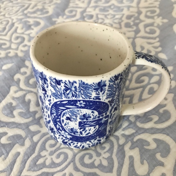 Anthropologie Folksong Monogram Mug G - Picture 5 of 6